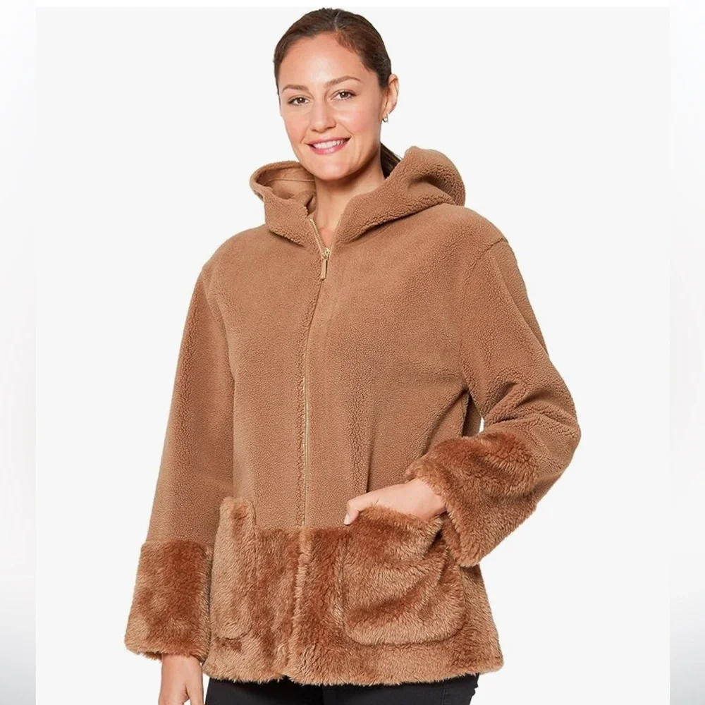 NWT Koolaburra by UGG Long-Sleeve Hooded Outerwear Fleece Jacket Size XL - Picture 3 of 8